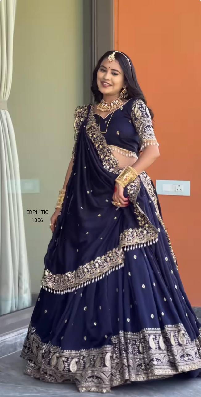 Festival Wear Fox Georgette Embroidered Lehenga Choli Set